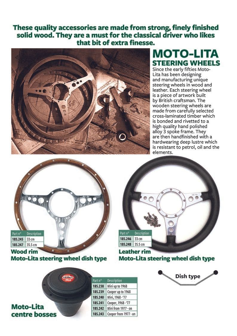 Steering wheels - accesorios estéticos interiores - Accesorios y preparación - Mini 1969-2000 - Steering wheels - 1