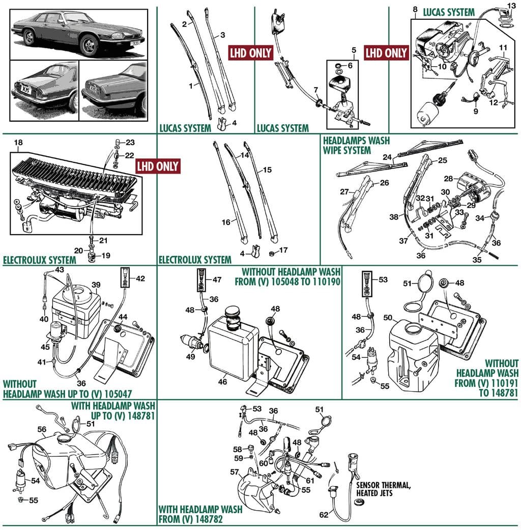 Jaguar XJS - Wiper motors | Webshop Anglo Parts - Wipers & washers - 1