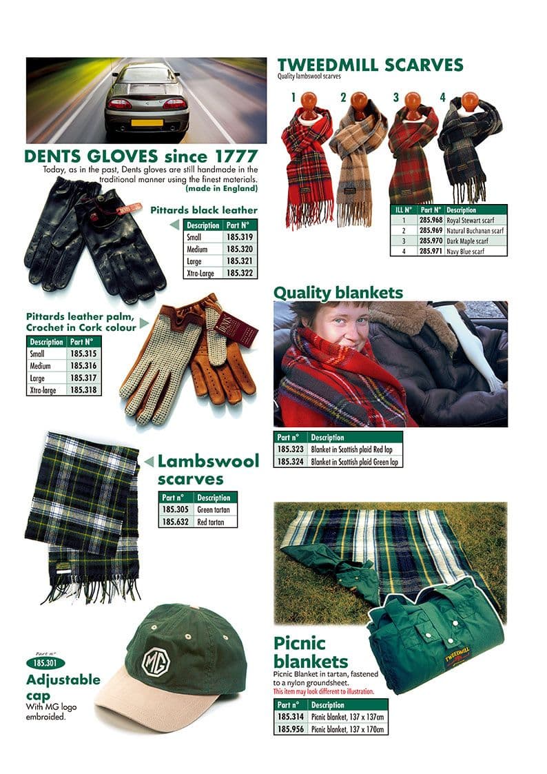 MGF-TF 1996-2005 - 手袋、スカーフ、帽子、... | Webshop Anglo Parts - 1