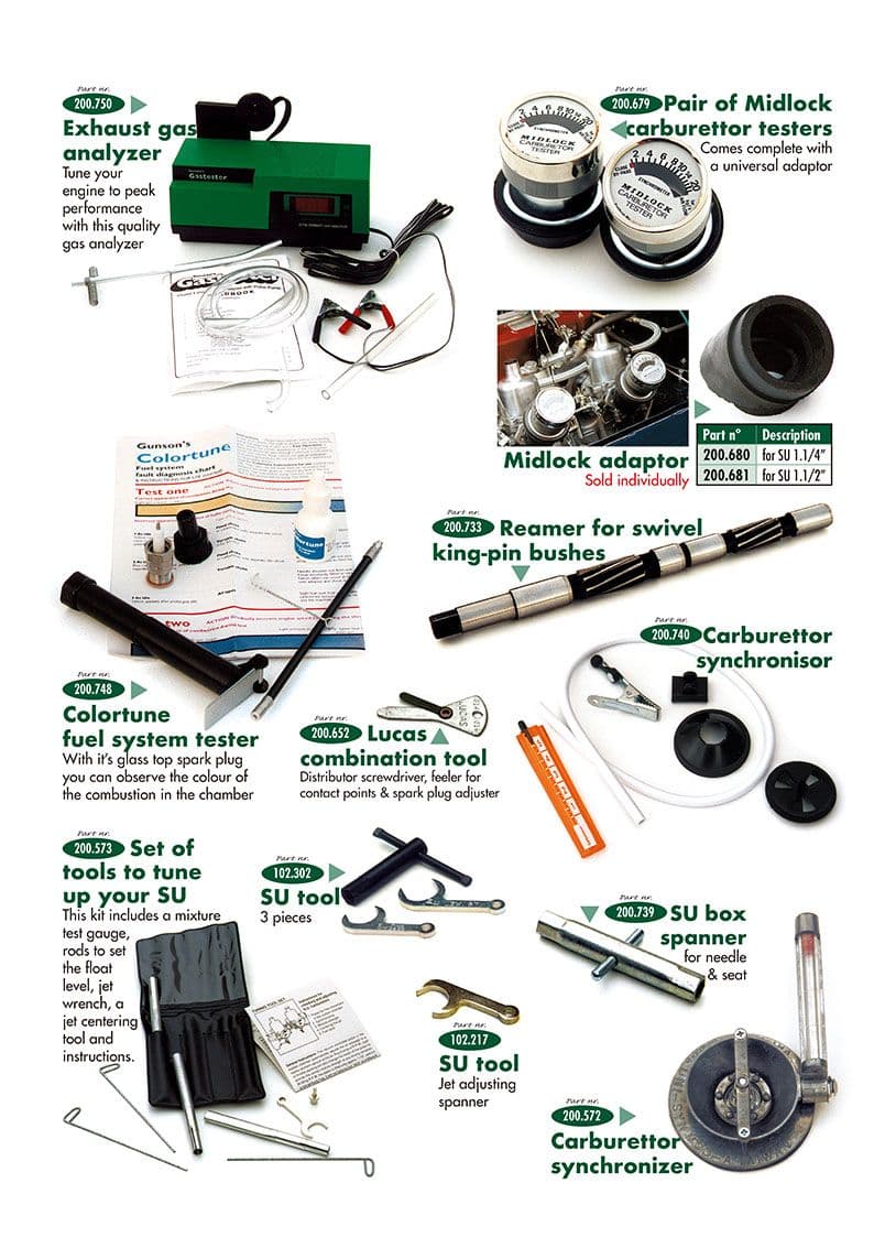 MG Midget 1958-1964 - Specific tools | Webshop Anglo Parts - Carburettor Tools - 1