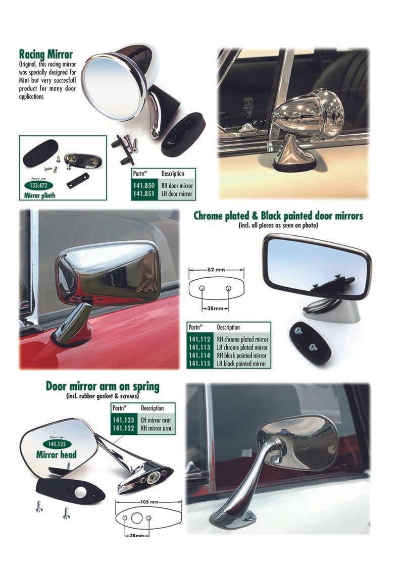 Racing mirror 1 - Peilit - Viritys & tarvikkeet - Triumph TR5-250-6 1967-'76 - Racing mirror 1 - 1