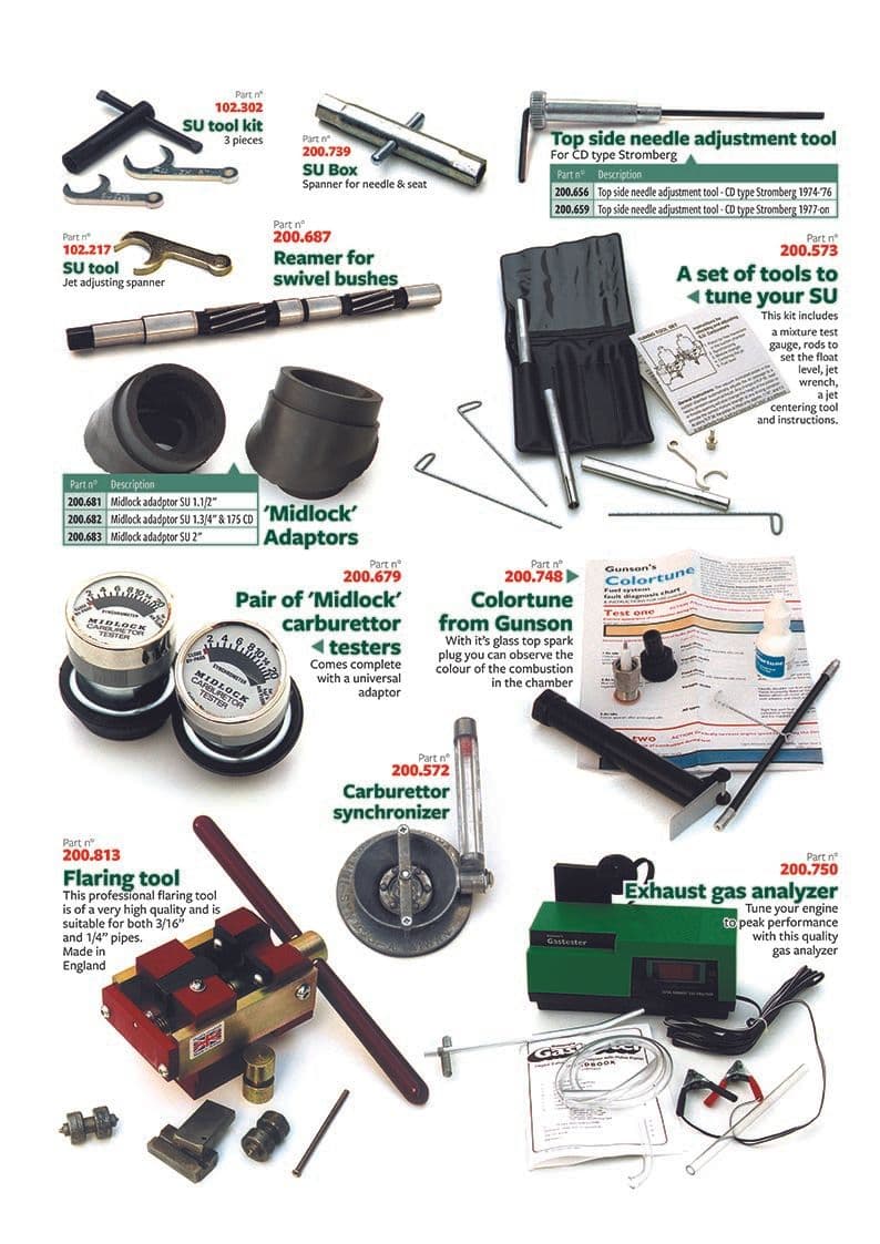 Carburettor tools - Carburators - Brandstof systeem - MGC 1967-1969 - Carburettor tools - 1