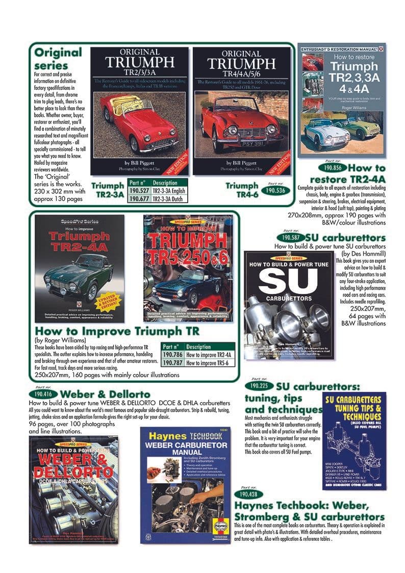 Books - Manuals - Books & Driver accessories - Triumph TR2-3-3A-4-4A 1953-1967 - Books - 1