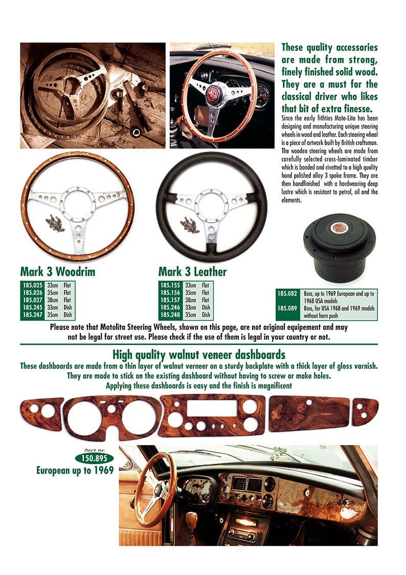 Steering wheels - Volanti - Auto ruote, sospensioni e Sterzo - MGC 1967-1969 - Steering wheels - 1