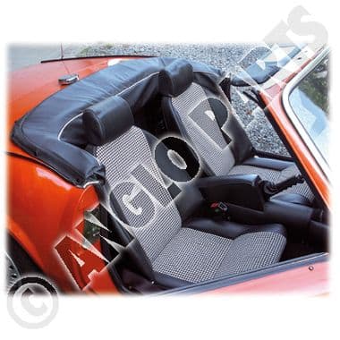 SEAT COVER KIT, PAIR, HOUNDS-TOOTH, BLACK / SPITFIRE 1976-1980 - Triumph Spitfire MKI-III, 4, 1500 1962-1980