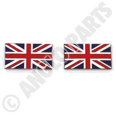 BADGE / PAIR UNION JACK, 50x30mm, PAIR | Webshop Anglo Parts