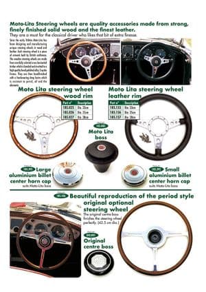 Style interieur - MGA 1955-1962 - MG pièces détachées - Steering wheels