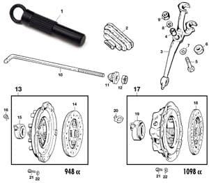 Naklejki & emblematy - Morris Minor 1956-1971 - Morris Minor części zamienne - Clutch components