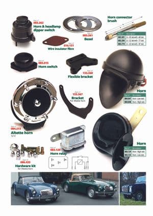 Switches, horns & knobs - British Parts, Tools & Accessories - British Parts, Tools & Accessories 予備部品 - Horns & switches