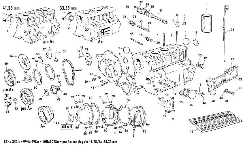 Mini 1969-2000 - Motorblock & delar | Webshop Anglo Parts - 1
