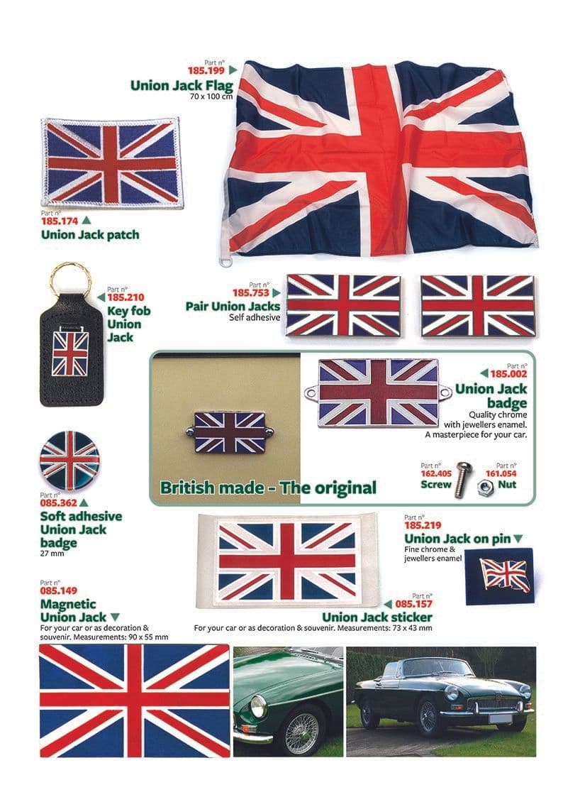 MGB 1962-1980 - Key Fobs | Webshop Anglo Parts - Union Jack - 1