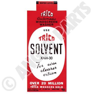 STICKERS, TRICO SOLVENT | Webshop Anglo Parts