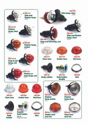 Rear & side lamps - British Parts, Tools & Accessories - British Parts, Tools & Accessories spare parts - Flasher, stop & tail lamps 1