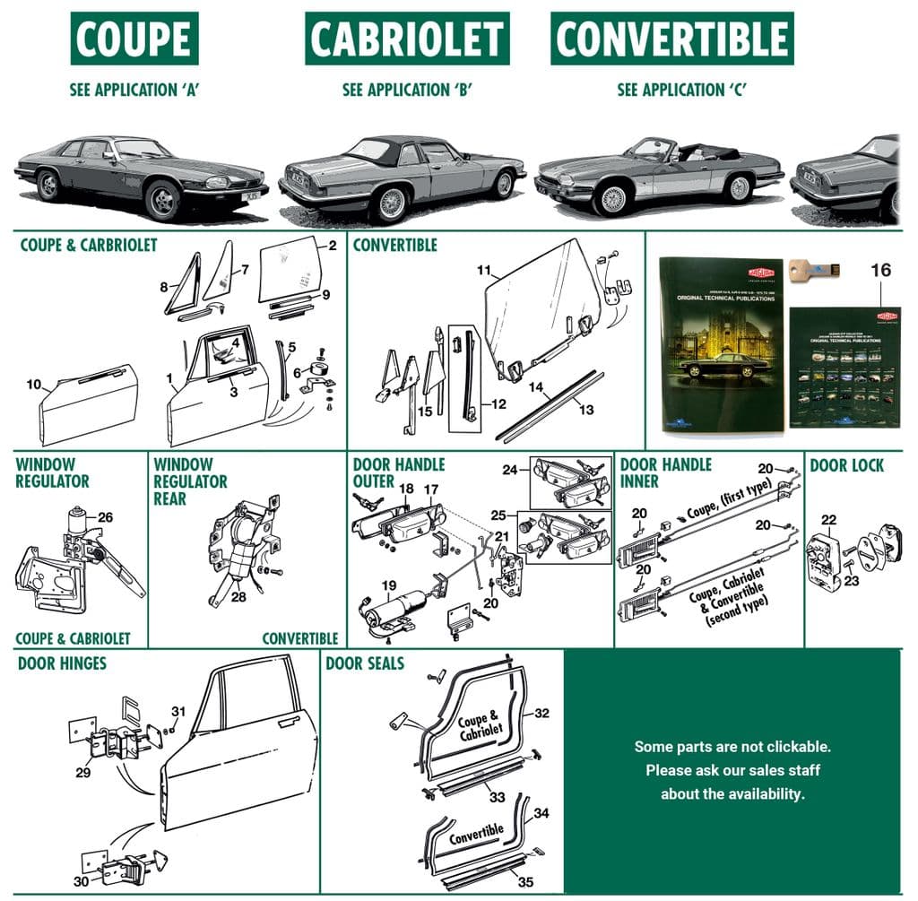 Jaguar XJS - Interior door handles | Webshop Anglo Parts - 1
