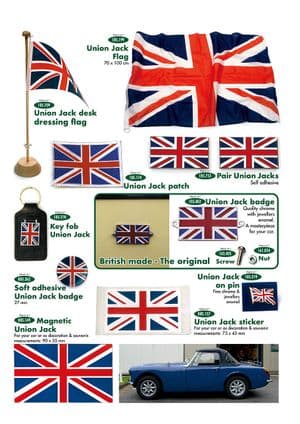 adhesivos y emblemas - MG Midget 1964-80 - MG piezas de repuesto - Union Jack accessories