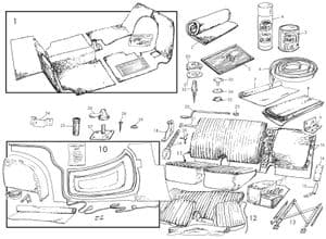 Doors + fixings - MGTC 1945-1949 - MG spare parts - Interior trim & carpets