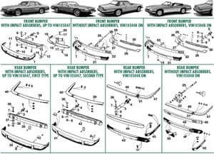 parachoques, parrilla y accesorios exterior - Jaguar XJS - Jaguar-Daimler piezas de repuesto - Bumpers pre facelift