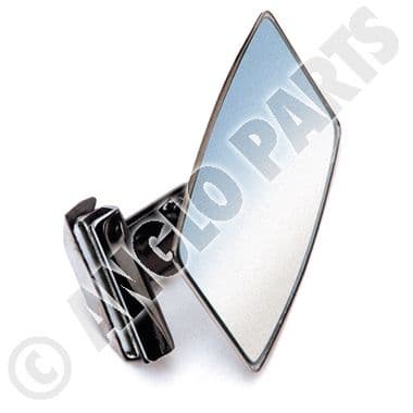 RECTANGLE CLAMP ON MIRROR, CONVEX, CLAMPS ON BODY SEAM