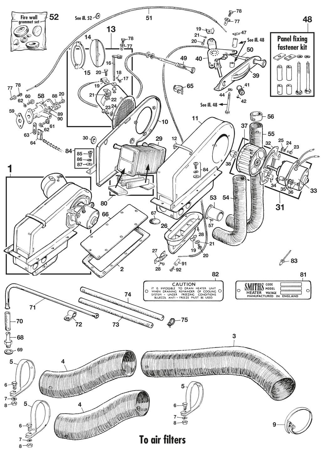 MGA 1955-1962 - Heater parts | Webshop Anglo Parts - Heater - 1