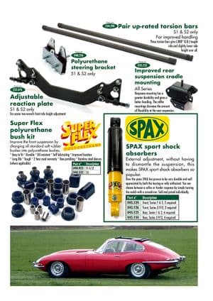 Rear suspension - Jaguar E-type 3.8 - 4.2 - 5.3 V12 1961-1974 - Jaguar-Daimler spare parts - Suspension upgrade