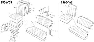 asientos y componentes - Morris Minor 1956-1971 - Morris Minor piezas de repuesto - Seats 1956-1962