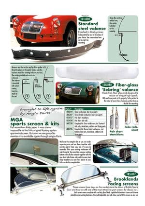 Exterior Styling - MGA 1955-1962 - MG spare parts - Competition styling