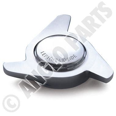 LH 3 EARED SPINNER FOR HUB 52MM CHROME | Webshop Anglo Parts