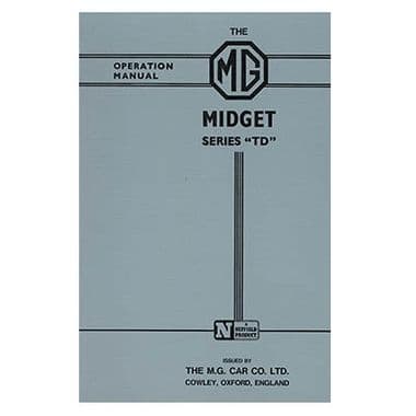 MG TD OWNERS HANDBOOK - MGTC 1945-1949 | Webshop Anglo Parts