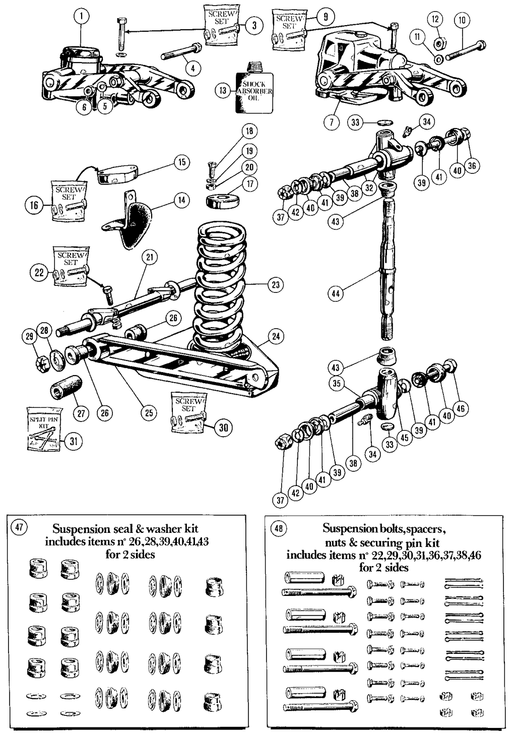 MGTD-TF 1949-1955 - Coil springs | Webshop Anglo Parts - 1