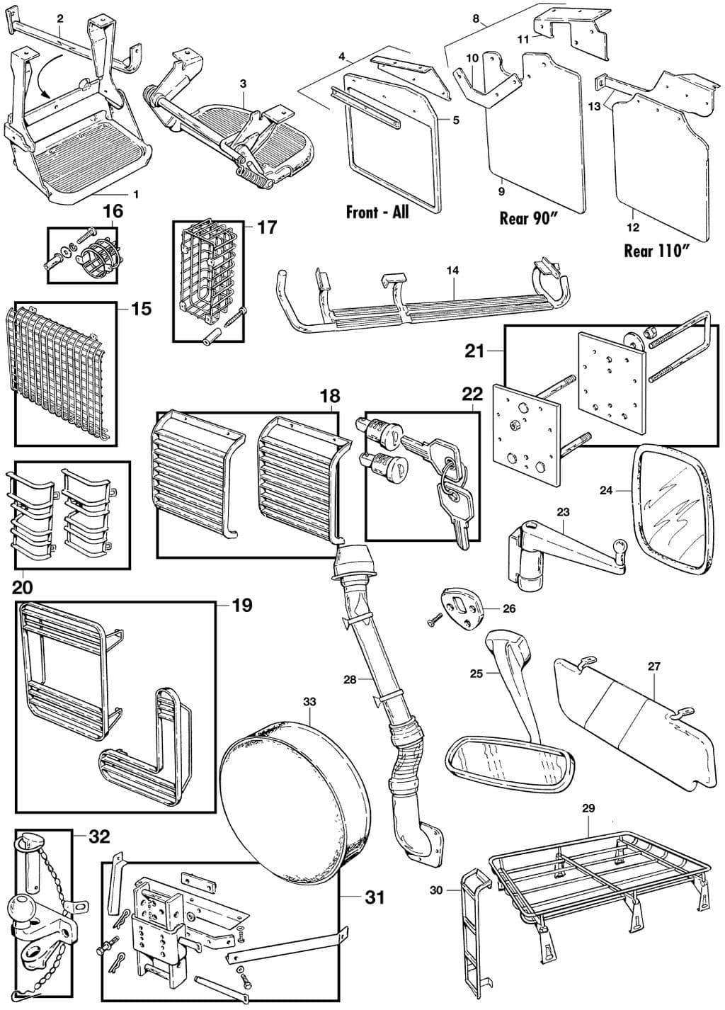 Land Rover Defender 90-110 1984-2006 - Other exterior - Accessories & parts - 1
