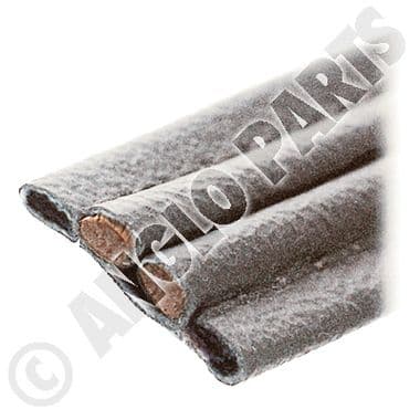 HIDEM, LEATHER CLOTH, DOUBLE CORD, 16MM, GREY ( PRICE PER METER) - British Parts, Tools & Accessories