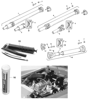 Arbre de transmission - MG Midget 1964-80 - MG pièces détachées - Propshaft