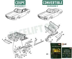 Innre karossdelar - Jaguar XJS - Jaguar-Daimler reservdelar - Facelift internal body parts