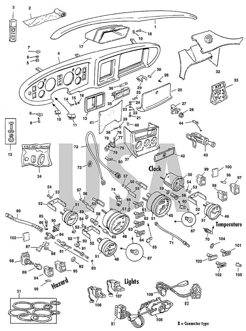 MGB 1962-1980 - 時計 | Webshop Anglo Parts - 1