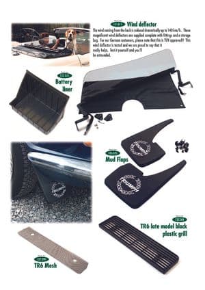Ulkopuolen varustelu & tarvikkeet - Triumph TR5-250-6 1967-'76 - Triumph varaosat - Accessories