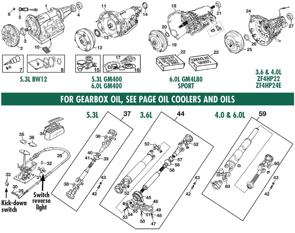 Jaguar XJS - Gear linkages | Webshop Anglo Parts - 1