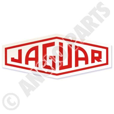 JAGUAR BADGE, RED 10.4cm | Webshop Anglo Parts