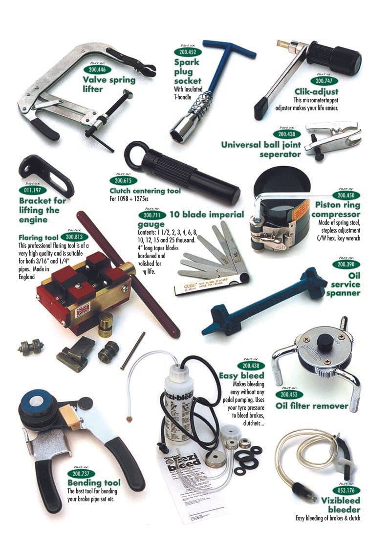 Tools 1 - Workshop & Tools - Maintenance & storage - Triumph TR2-3-3A-4-4A 1953-1967 - Tools 1 - 1