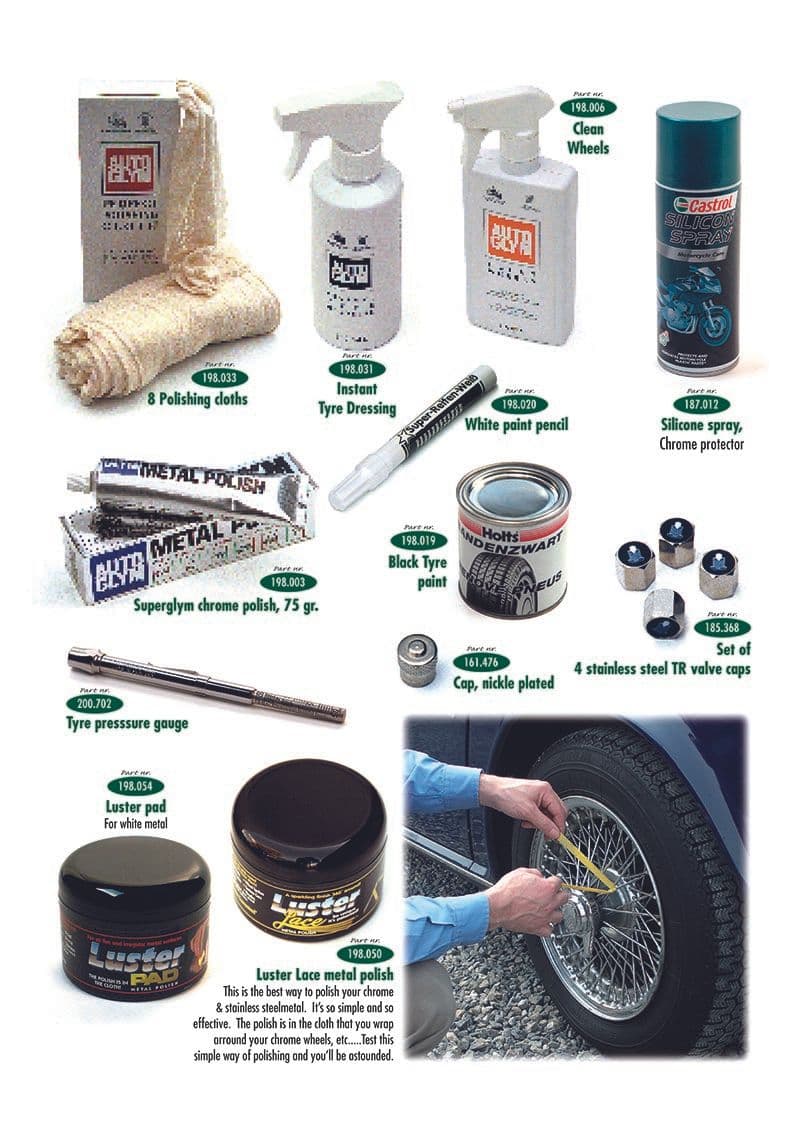 Wheel trim & accessories - Body care - Maintenance & storage - Austin Healey 100-4/6 & 3000 1953-1968 - Wheel trim & accessories - 1