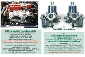 carburadores - MGB 1962-1980 - MG piezas de repuesto - SU HS4 & HIF 4V