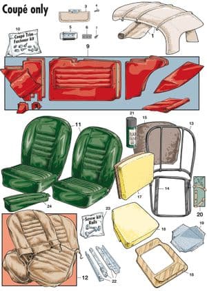 Panels and cappings - MGA 1955-1962 - MG spare parts - Coupe Trim