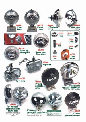 Fari anteriori - British Parts, Tools & Accessories - British Parts, Tools & Accessories ricambi - Spot- & fog lamps