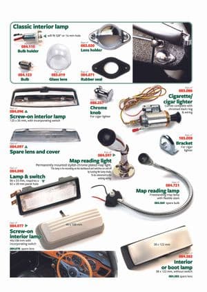 Binnenverlichting - British Parts, Tools & Accessories - British Parts, Tools & Accessories reserveonderdelen - Interior lamps