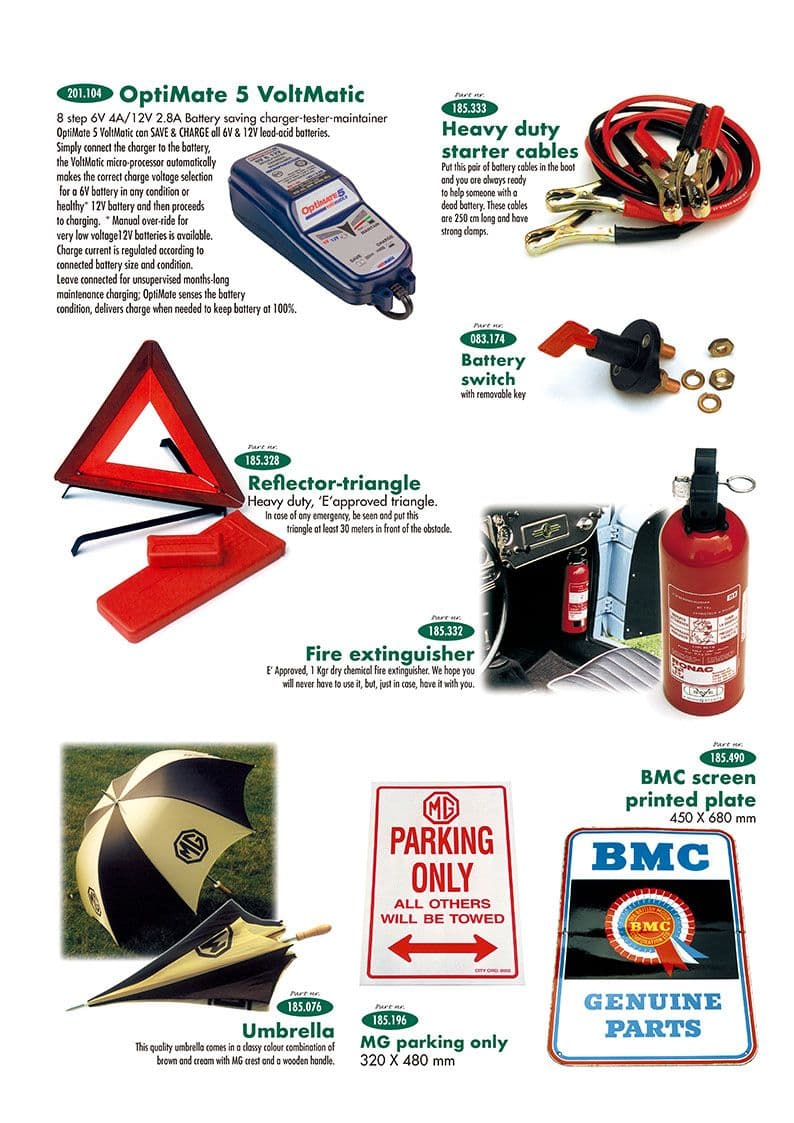 Car accessories - Safety parts - Maintenance & storage - MG Midget 1964-80 - Car accessories - 1