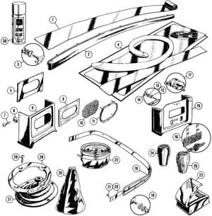 Elements interieurs - MGC 1967-1969 - MG pièces détachées - Trim