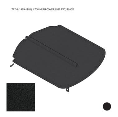 TONNEAU COVER, LHD, PVC, BLACK / TR7-TR8, 1979-1981