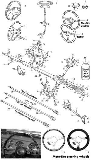 TR2-3A steering | Webshop Anglo Parts