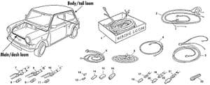 elektroinstalace, kabely - Mini 1969-2000 - Mini náhradní díly - Wiring looms