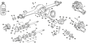 Pont arrière & differentiel - Austin-Healey Sprite 1964-80 - Austin-Healey pièces détachées - Rear axle & differential