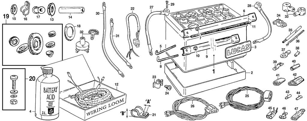 Morris Minor 1956-1971 - Wiring looms | Webshop Anglo Parts - 1